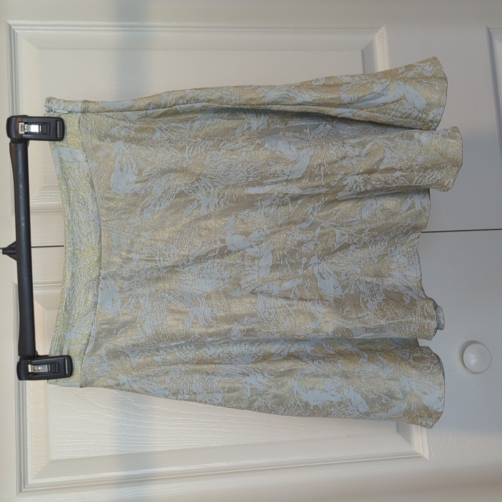 Francesca's Collections Light Blue and Beige Skirt